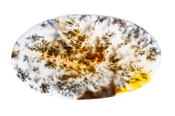 Beautiful natural agate isolated on white background