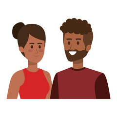 afro couple avatars characters