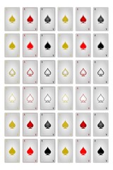 Playing cards ace of spades all versions