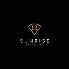 sunrise diamond jewelry logo design