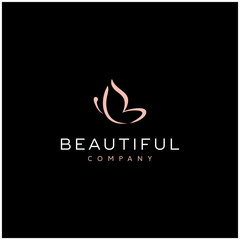 flying butterfly logo design