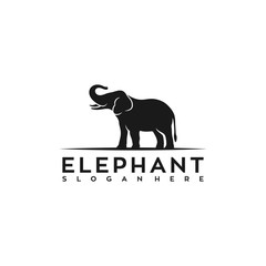 elephant silhouette logo design