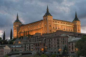 Fototapeta na wymiar Panoramic views of Toledo and the alcazar of Toledo