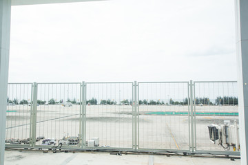 Apron near the sea Phuket International Airport Thailand January 3, 2018