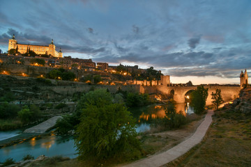 Panoramic views of Toledo and the alcazar of Toledo