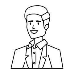 elegant businessman avatar character