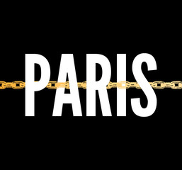 Paris typography slogan drawing modern Fashion Slogan for T-shirt and apparels graphic vector Print.