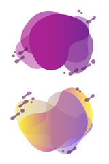  abstract colorful liquid shape with gradient in vector