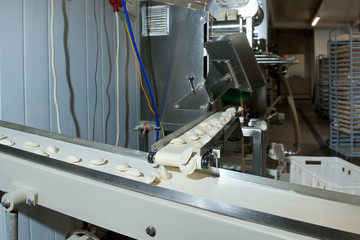Ravioli production process in a factory