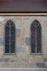 Obraz premium windows of Sint George Church, Nordlingen. Germany