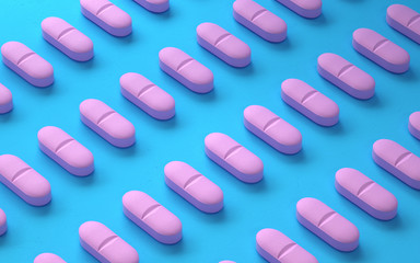 pile of colorful pills,3d rendering,conceptual image.