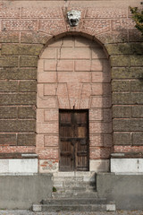 entrance tower of Santa Maria della Pieve Church in Castelfranco Veneto, Italy