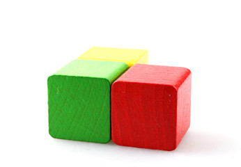 Wooden Block Isolated On White Background