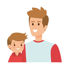 young father with son characters