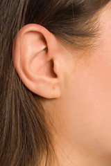Closeup of female ear