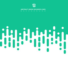 Abstract green pastels color geometric rounded lines halftone transition background.