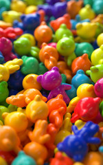 pile of colorful objects,3d rendering,conceptual image. colorful  background