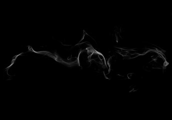 thin smoke on a black background
