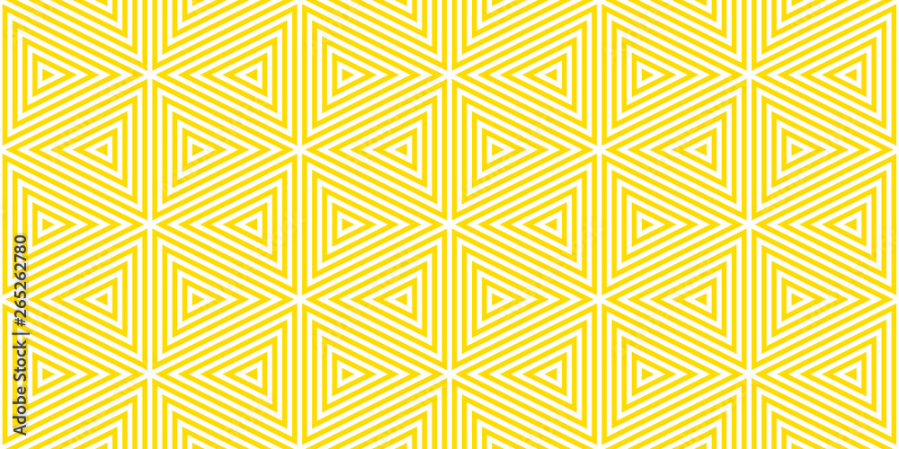 Aufkleber summer background geometric triangle pattern seamless yellow and white.