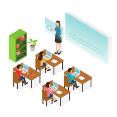 flat illustration for distance education, consulting, training, courses. Modern vector illustration concepts for website and mobile website development