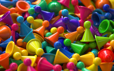 pile of colorful objects,3d rendering,conceptual image. colorful  background