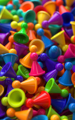 pile of colorful objects,3d rendering,conceptual image. colorful  background