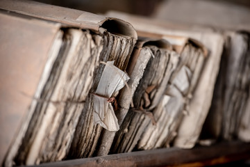 Archive of historical documents bound in files