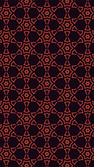 Ornate geometric pattern and two-tone abstract background