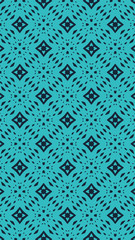 Ornate geometric pattern and two-tone abstract background