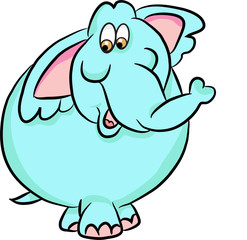 Character cartoon comic elefant illustration.