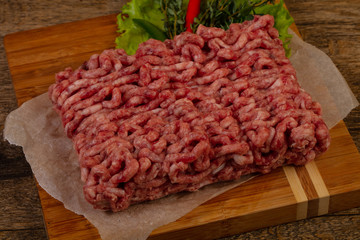 Raw pork minced meat
