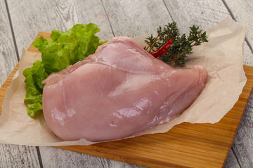 Raw chicken breast