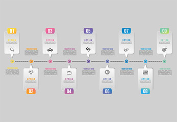 Vector Infographics Elements Template Design with Marketing Icons and options Steps can be used for presentation, diagrams, annual reports, workflow layout