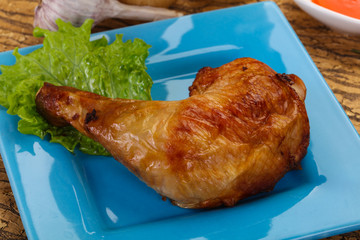 Roasted chicken leg