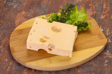 Maasdam cheese brick