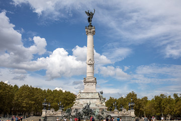  Esplanade des Quinconces, fontain of the Monument aux Girondins in Bordeaux. France