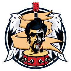 music poster Death angel illustration.Suitable for t-shirt print, street wear vector illustration