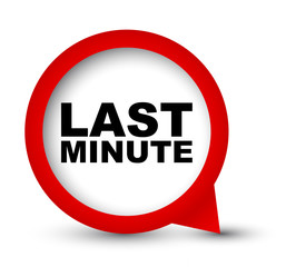 red vector banner last minute