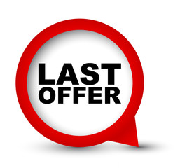red vector banner last offer