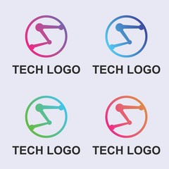 TECH LOGO DESIGN TEMPLATE,VECTOR