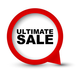red vector banner ultimate sale