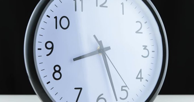A short time lapse of a clock fac