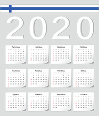 Finnish 2020 calendar