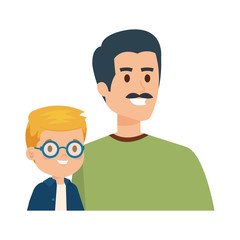 young father with son characters