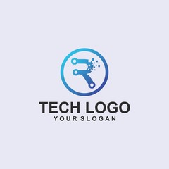 TECH LOGO DESIGN TEMPLATE,VECTOR