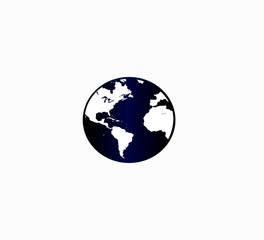 Earth web isolated icon - globe, globe, around the world. Vector icon for web site or smartphone