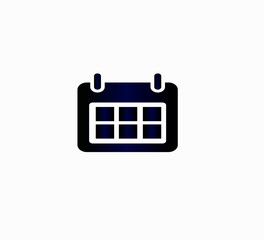 Calendar web icon isolated. Vector icon for smartphone, web site. Calendar, planner - daily routine