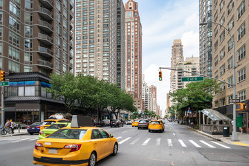 Fototapeta na wymiar New York Buildings and traffic