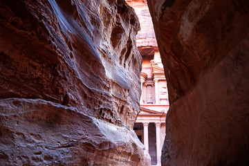 Il Siq, nella citt&agrave; di Petra, Giordania 