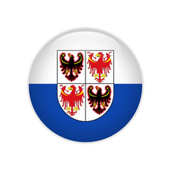 Obraz premium Flag of Trentino-South Tyrol button